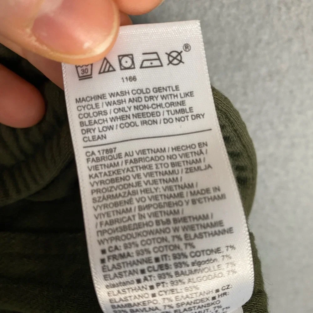Athleta Farallon Jogger Cotton Joggers Pants Womens Medium Olive Green